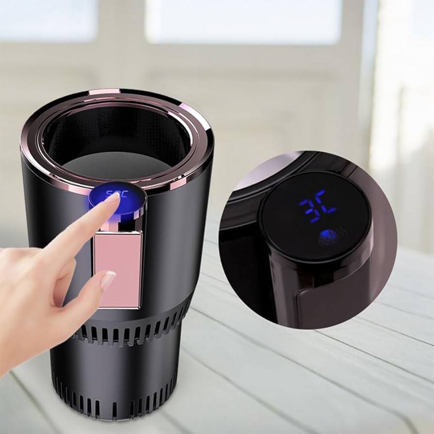 2 in 1 Smart Cooling & Heating Car Cup Auto Car Cooling and Heating Cup Mug Holder Keep Beverage Cool and Warm
